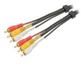 Cabo 3rca + 3rca Gold Com Coaxial - 5m - TEBERA