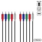 Cabo 5 Rca Macho Para 5 Rca Macho Video Componente 2 Metros - P5r-2 - PCYES