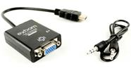 Cabo Adaptador Conversor Audio E Vídeo Hdmi Para Vga 1080p - Exbom