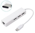 Cabo Adaptador Hub Usb 3 Portas 2.0 e RJ45 Para Tipo C LE-5575