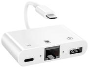 Cabo Adaptador Lightning para Ethernet/USB-A