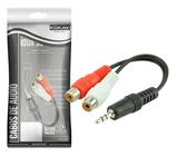 Cabo Adaptador P2 Macho 3,5mm X Rca Fêmea - Original Curto