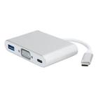 Cabo Adaptador USB C 3.1 Tipo-c Thunderbolt 3.0 Para Vga USB 3.0 3 em 1