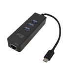 Cabo Adaptador USB-C 3.1 X HUB 3P USB 3.0 com RJ45 10/100/1000 MBPS F3 128