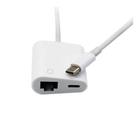 Cabo Adaptador USB Tipo-C para RJ45 Com Carregamento 36 W