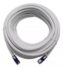 Cabo Antena Rg06 Branco Coaxial Montado 10 Metros - - New Line Cable