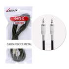 Cabo Audio Plug Metal P2 X P2 5 Metros Alta Qualidade Xtrad
