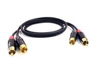 Cabo Audio Profissional 2 Rca Macho 2 Rca Macho 5 Metros - Tiaflex/RConector