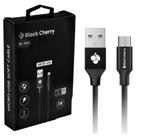 Cabo black cherry micro usb - v8 - original homologado