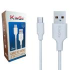 Cabo Carregador 2 Metros Branco Reforçado USB Tipo C - KinGo