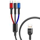 Cabo Carregador 3 em 1 - Pontas para conectar Android, IOS, Micro USB, Tipo C 2.4A 1,20mts CL-971