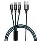 Cabo Carregador e Cabo de Dados para Celular Turbo USB 3 em 1 Lightning - Type-C - V8