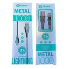 Cabo carregador lightning metalizado 3a shinka cb-ip-metal