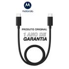 Cabo Carregador Original Motorola Usb-C Para Usb-C 1 Metro - Moto G6, G6 Plus, G7, G7 Power, G8, G8 Plus, G8 Power, G9 Play, edge 30 Pro