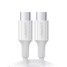 Cabo Carregamento Ugreen Usb Tipo C 5A Macho 1M Branco Design Elegante 