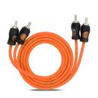 Cabo Coaxial RCA KX3 5 Metros 5mm Flexível Laranja Dupla Blindagem