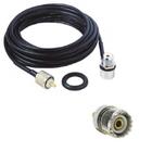 Cabo Coaxial Rg58 3,5 metros com Conectores + Adaptador Sma Uhf Femea Baofeng