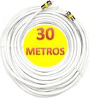 Cabo Coaxial Rg6 Para Tv Antena 30 Metros Montado Com Conector