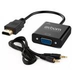 Cabo conversor adaptador HDMI para VGA com saída p2 Áudio