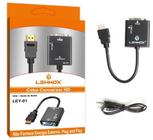 Cabo Conversor HDMI para VGA Com Áudio Lehmox - LEY-01