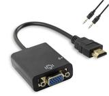 Cabo Conversor hdmi para vga Com Áudio Usb - LELONG