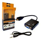 Cabo Conversor Hdmi Para Vga Com Saída De Áudio P2