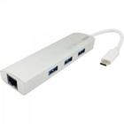 Cabo conversor usb tipo-c para usb 3 x 3.0, rj45  - storm