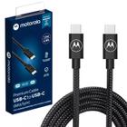 Cabo Cordão Original Motorola Usb-C Para Usb-C 1,5 Metro - Moto G6, G6 Plus, G7, G7 Power, G8, G8 Plus, G8 Power, G9 Play, G9 Plus