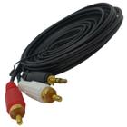 Cabo de Áudio P2 x 2 RCA Branco e Vermelho 3 Metros Exbom CBX-A2RCA30