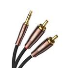 Cabo De Áudio Ugreen 3.5Mm P/2 Rca Macho 2 Metro Preto