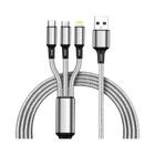 Cabo de Carregamento 3 em 1 (USB, Tipo C, Micro USB) - Compatível com iPhone 14/13/12 e Xiaomi