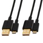 Cabo de Carregamento Amazon Basics USB-A para Micro USB - Pacote com 2 Unidades de 1,8m