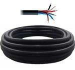 Cabo de Comando PP 6x1,00mm Preto 6 Vias ALC (METRO)