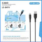 Cabo de dados e carregamento it-blue le849v micro usb v8 3.1a 1m