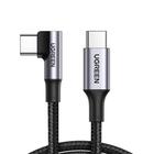 Cabo de Dados Ugreen USB Tipo C para USB C 90 Graus 5A 1M Preto