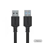 Cabo de dados usb a 3.0 macho para usb a 3.0 macho 28awg puro cobre 2 metros - puam3-2 - Pcyes