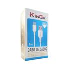 Cabo de Dados USB-C Kingo Branco 1m 2.1A para Galaxy A02s