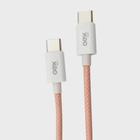 Cabo de dados usb tipo-c para usb tipo-c 1m candy 30w ce206 rosa oex