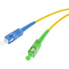 Cabo de Fibra Optica LC-Upc para SC-Apc Single Mode 3 MM - 2 Metros - Mega