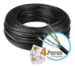 Cabo De Internet 20 Metros Lan Crimpado Rj45 Cat5E - Silver