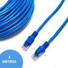 Cabo De Rede 3 Metros Cat6 Patch Cord Rj45 Crimpado Rack