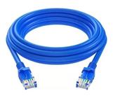 Cabo De Rede 4px23 Awg Cat6 Conectorizado Azul 5 Metros