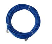 Cabo De Rede Azul 20mt para Internet / Computador com Conector Rj45 Crimpado Cat5E Cabo Patch Cord CFTV 4 pares