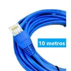 Cabo de rede azul PROFISSIONAL 10 Metros Internet / CFTV Montado