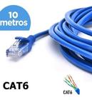 Cabo De Rede Cat6 10 Metros Rj45 Lan Internet Giga 10/1000