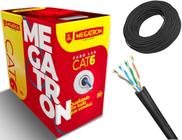 Cabo De Rede Cat6 PRETO Megatron 100% Cobre ROLO 70 METROS