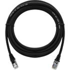 Cabo de Rede Patch Cord Cat5e 100% Cobre Blindado Preto 6 Metros