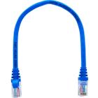 Cabo de Rede Patch Cord Cat5e CCA Azul 25 centímetros para Rack