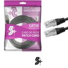 Cabo de rede patch cord cat5e ftp blindado gigabit - 10m - preto 5+