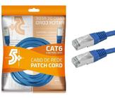 Cabo De Rede Rj45 5m Ethernet Lan Rj45 Cat6e Gigabyte Azul 5 Metros